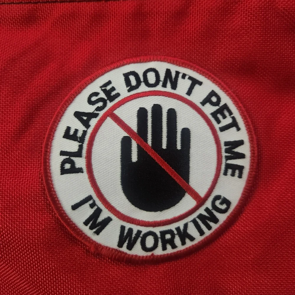 Service Dog Wolfpacks Red Size XL Cape Patches Nylon USA